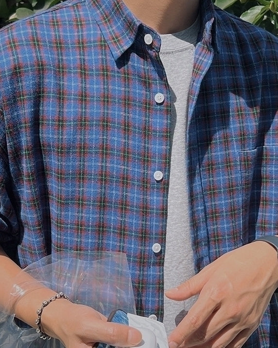Vintage Plaid Loose Fit Shirt