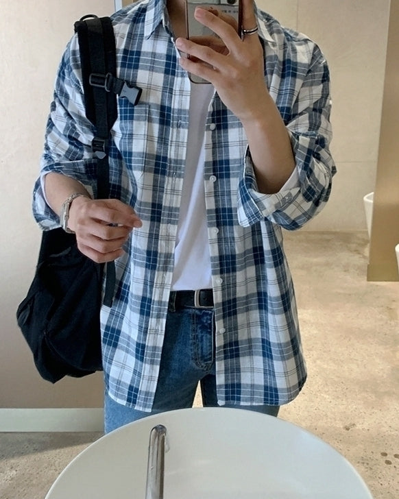 Vintage Plaid Loose Fit Shirt
