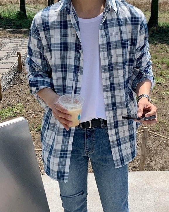 Vintage Plaid Loose Fit Shirt