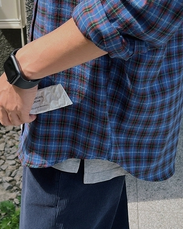 Vintage Plaid Loose Fit Shirt