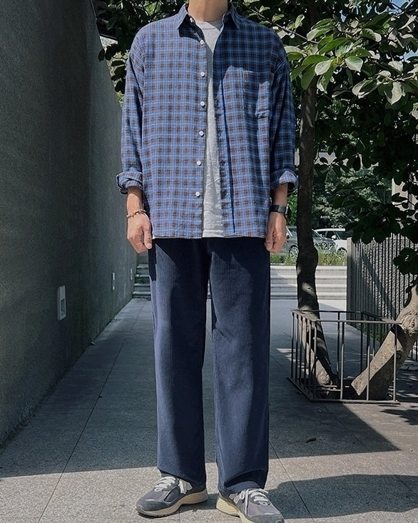 Vintage Plaid Loose Fit Shirt