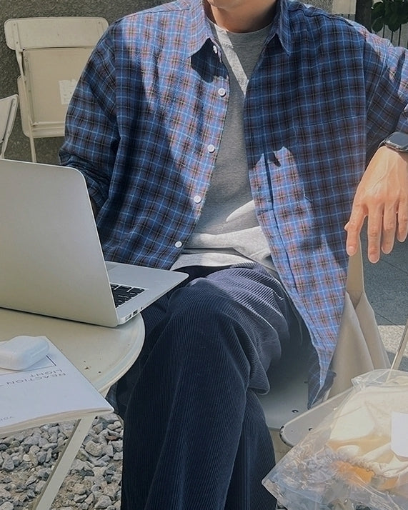 Vintage Plaid Loose Fit Shirt