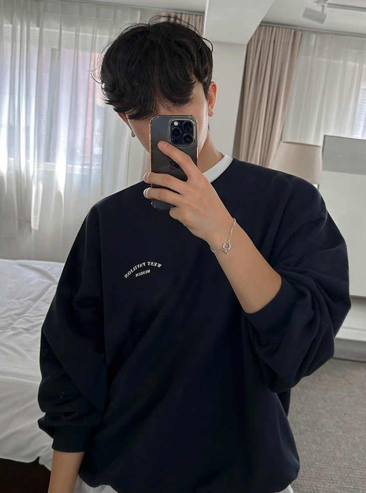Vintage Print Loose Sweatshirt
