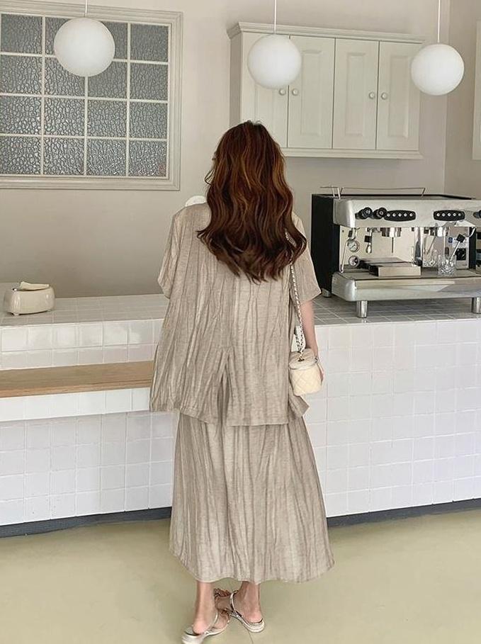 Vintage Relaxed Blazer And Dress Set