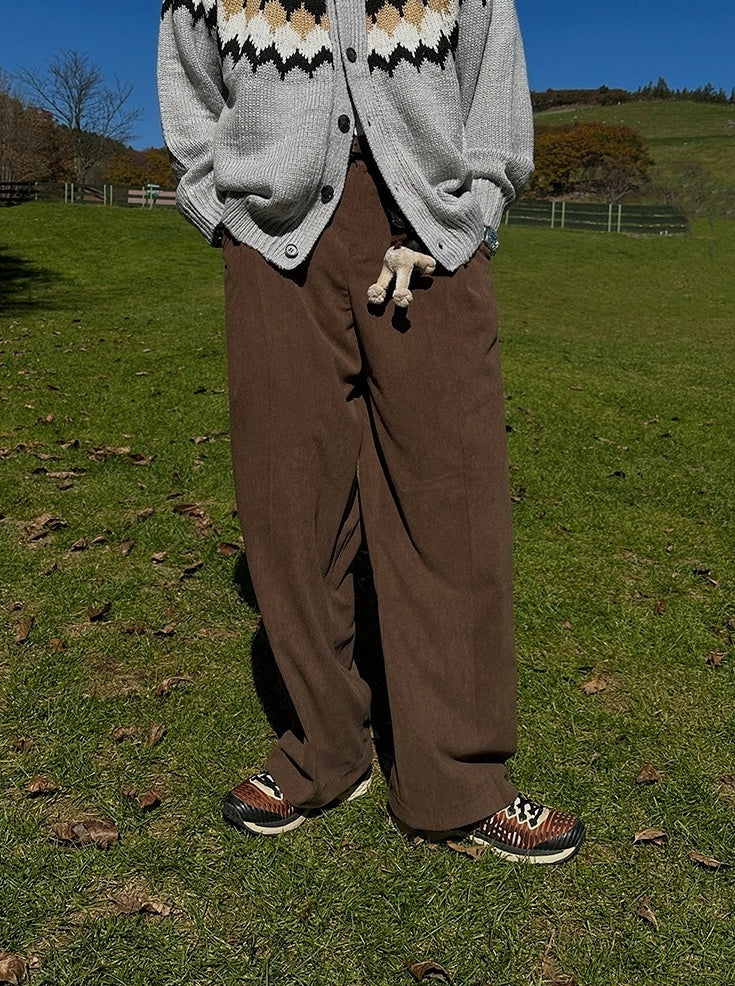 Vintage Relaxed Fit Casual Trousers