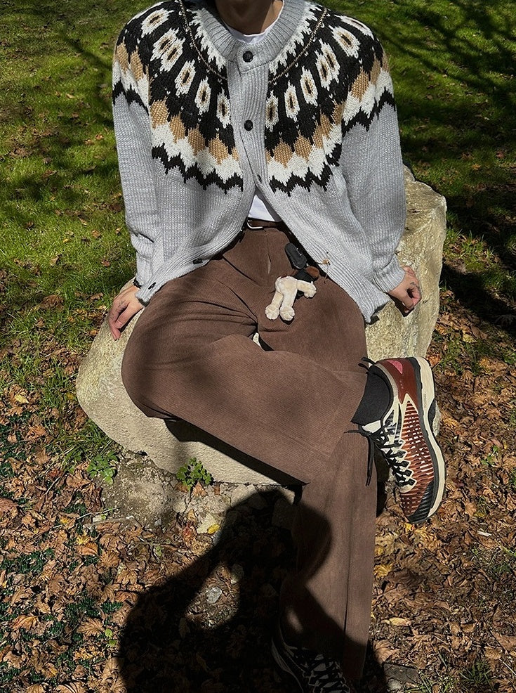 Vintage Relaxed Fit Casual Trousers