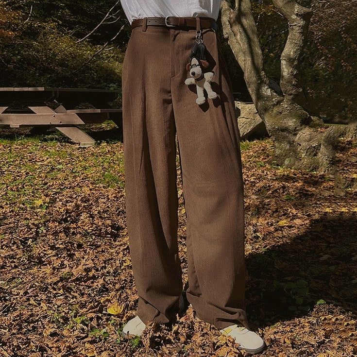 Vintage Relaxed Fit Casual Trousers