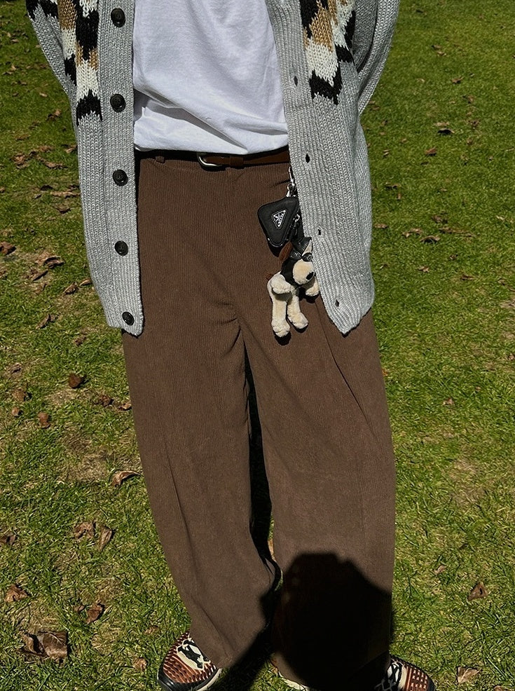 Vintage Relaxed Fit Casual Trousers