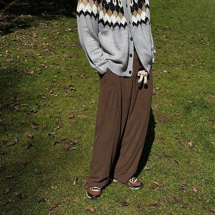 Vintage Relaxed Fit Casual Trousers
