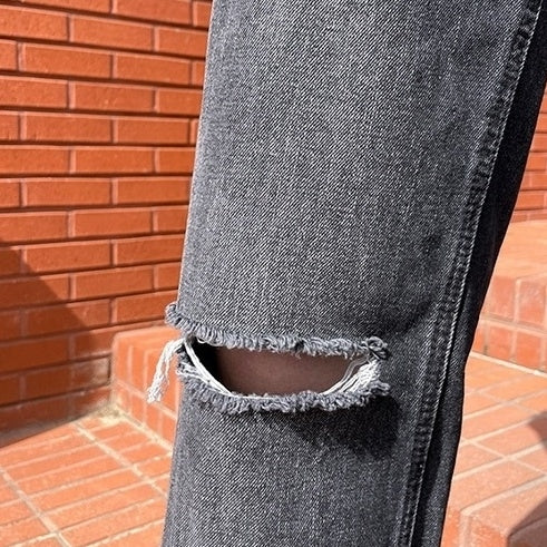 Vintage Relaxed Fit Distressed Denim Jeans
