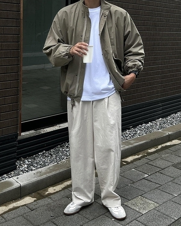 Vintage Relaxed Fit Stand Collar Jacket