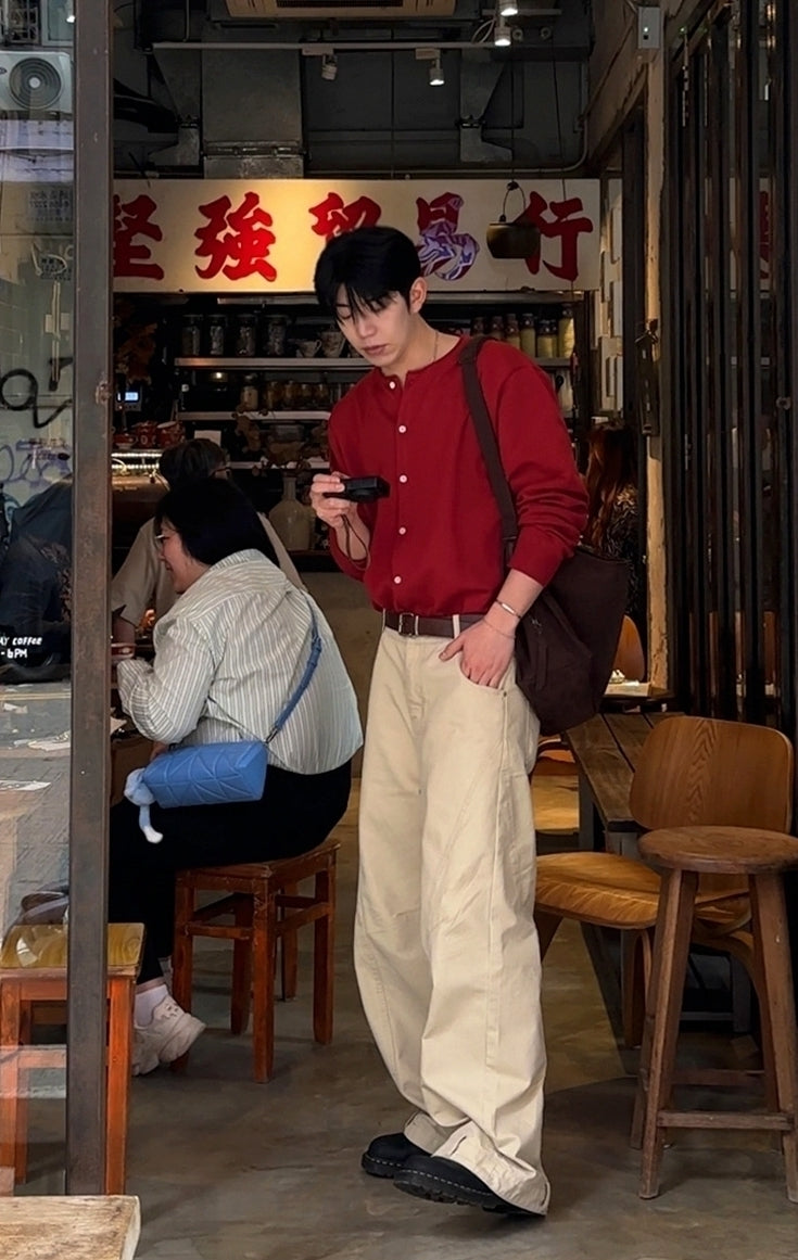 Vintage Relaxed Fit Wide Leg Denim Pants