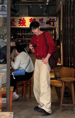 Vintage Relaxed Fit Wide Leg Denim Pants