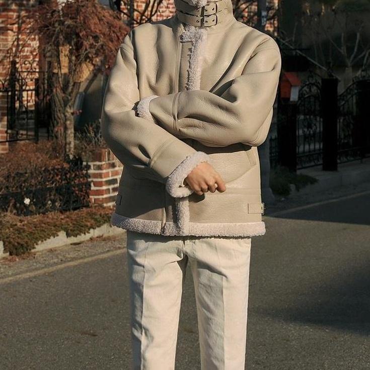 Vintage Lined PU Leather Jacket