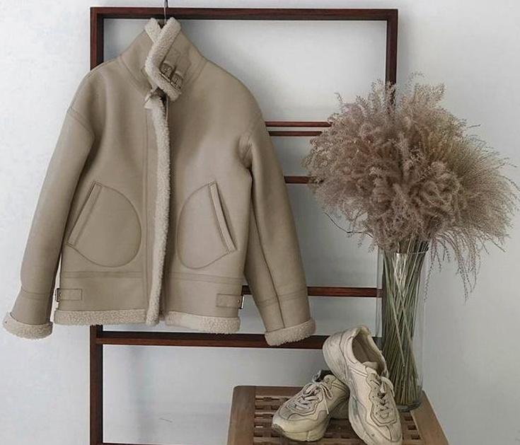 Vintage Lined PU Leather Jacket