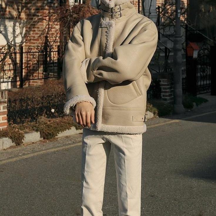 Vintage Lined PU Leather Jacket
