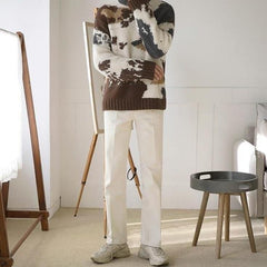 Vintage Snowy Mountain Knit Sweater