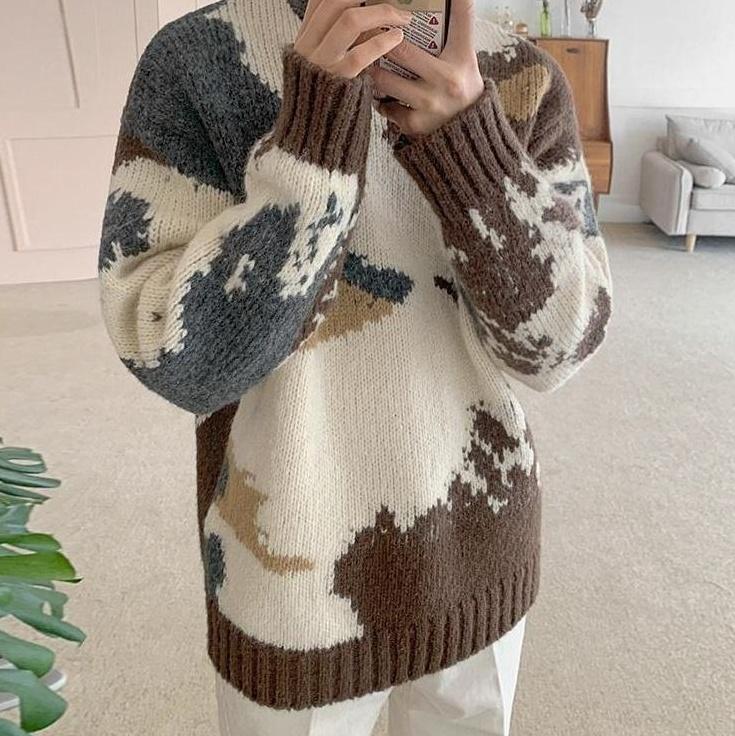 Vintage Snowy Mountain Knit Sweater