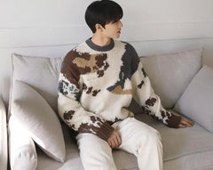 Vintage Snowy Mountain Knit Sweater