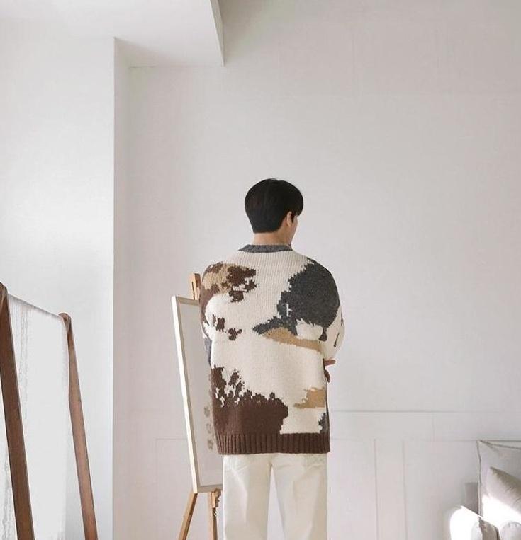Vintage Snowy Mountain Knit Sweater