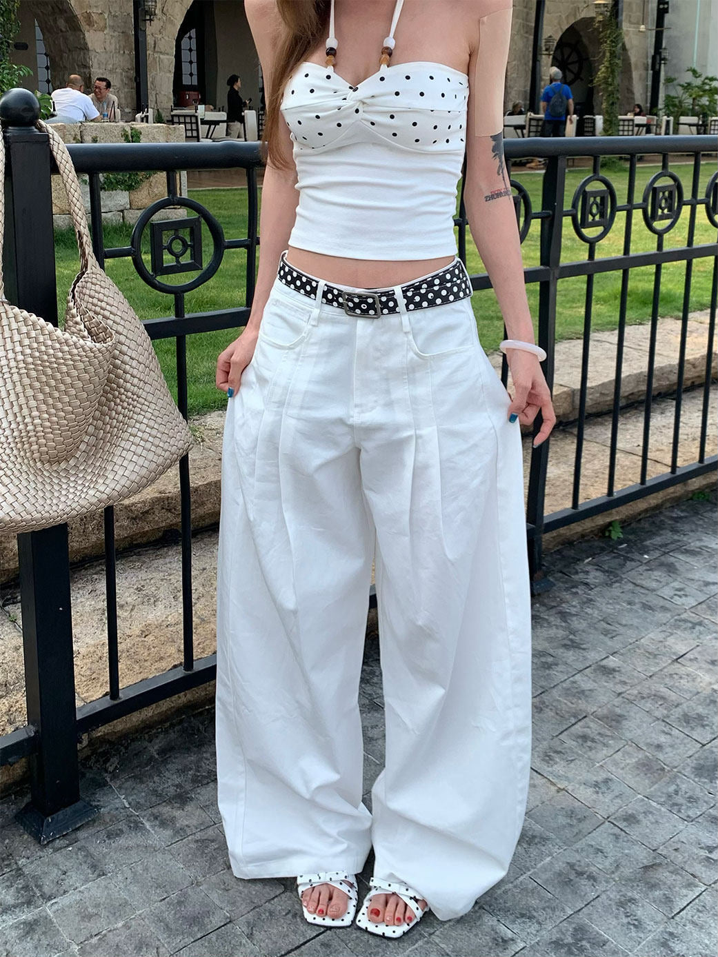 Vintage Straight Leg Wide Pants