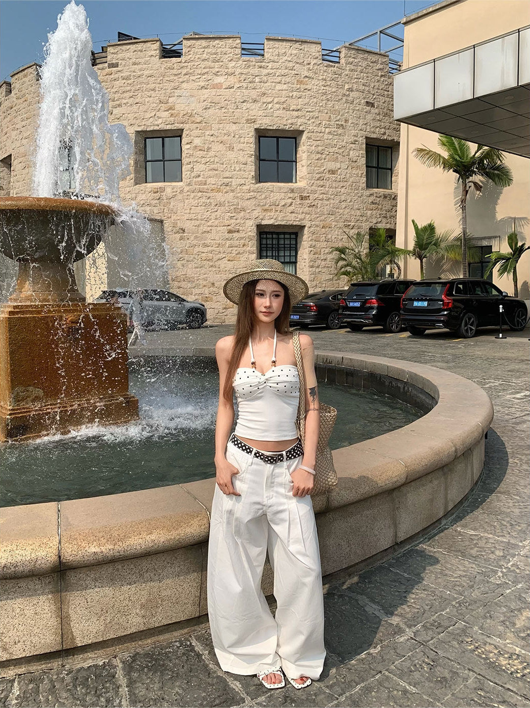 Vintage Straight Leg Wide Pants
