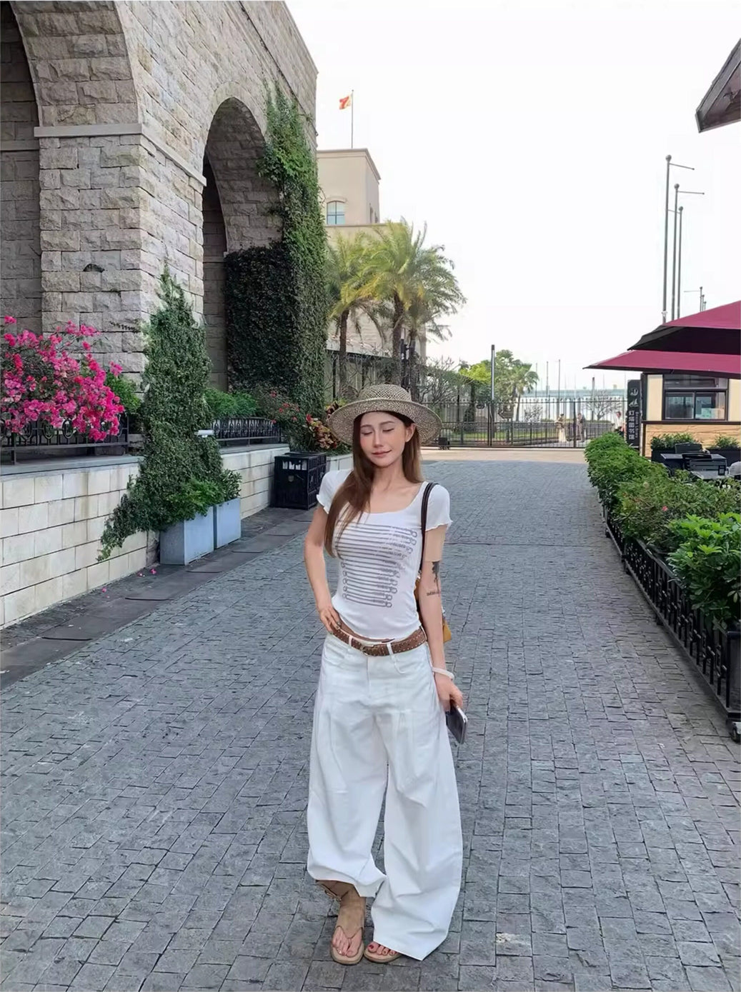 Vintage Straight Leg Wide Pants