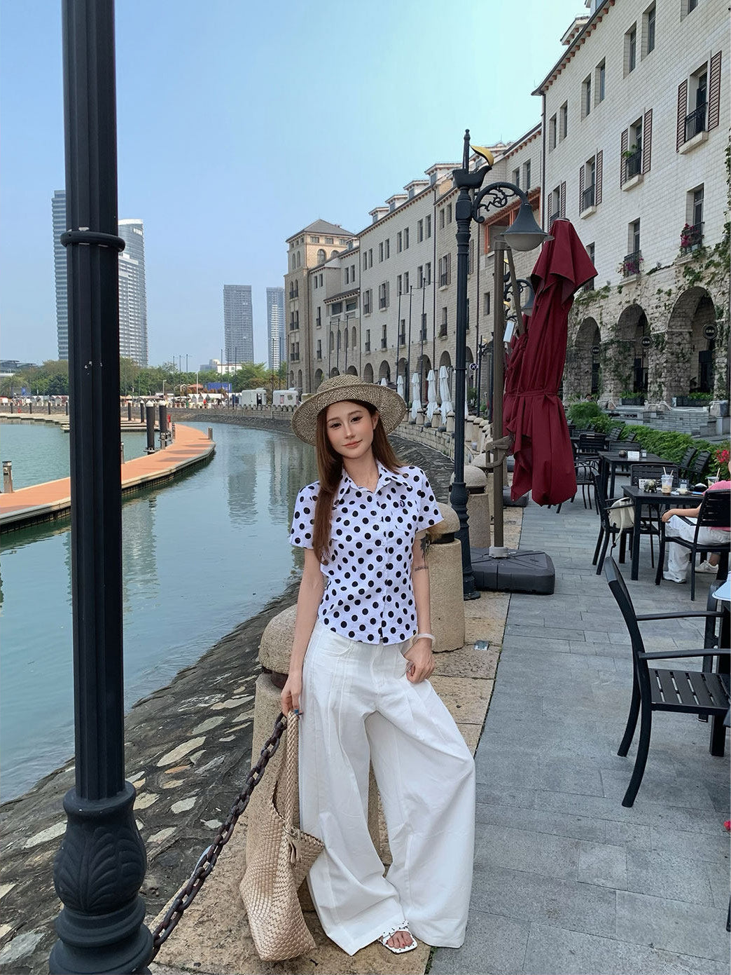Vintage Straight Leg Wide Pants