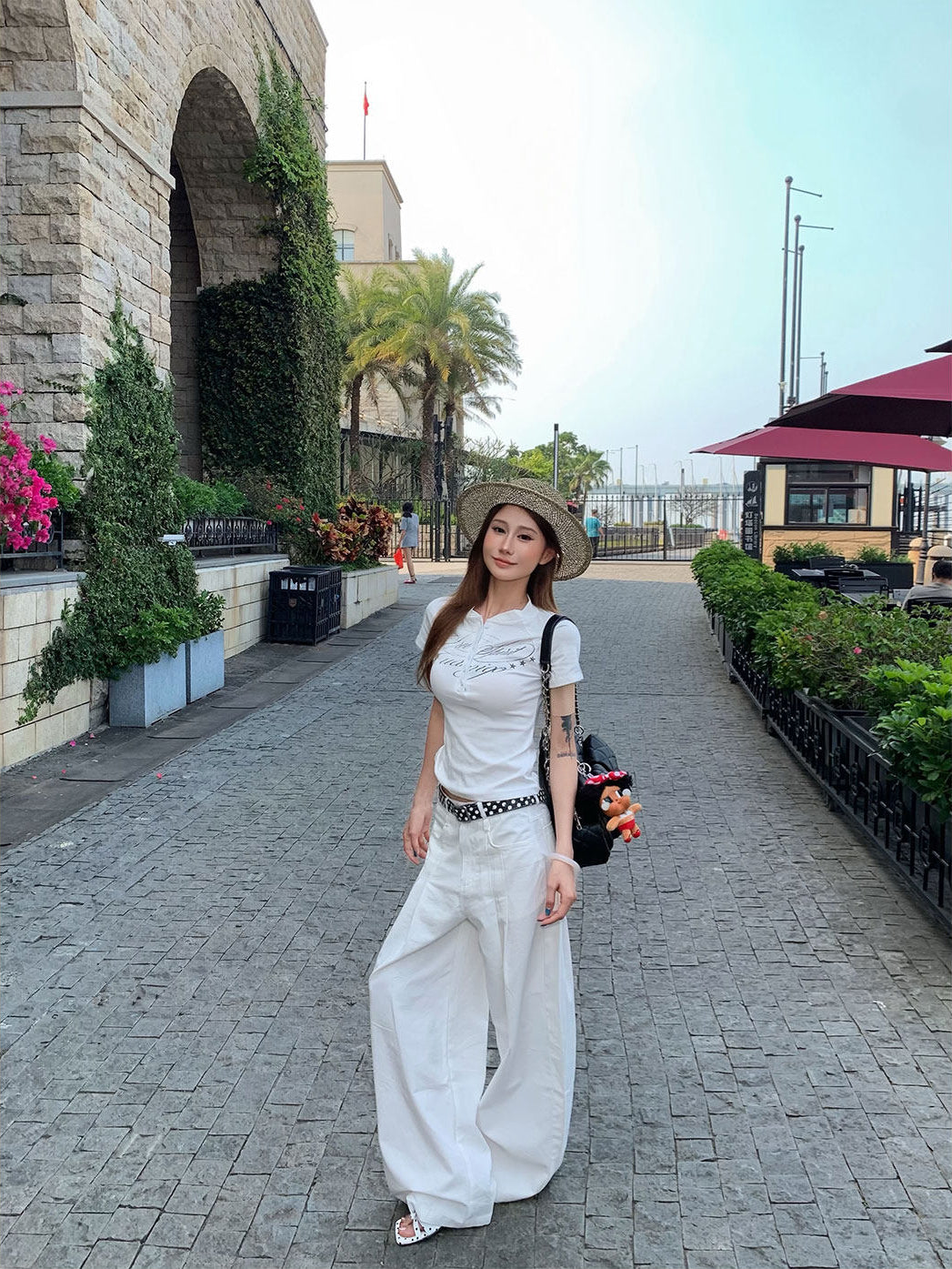 Vintage Straight Leg Wide Pants