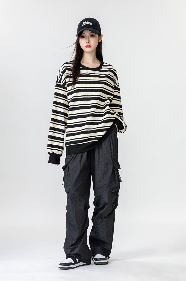 Vintage Striped Crewneck Sweatshirt