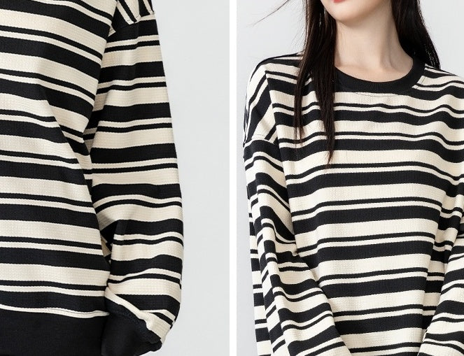Vintage Striped Crewneck Sweatshirt