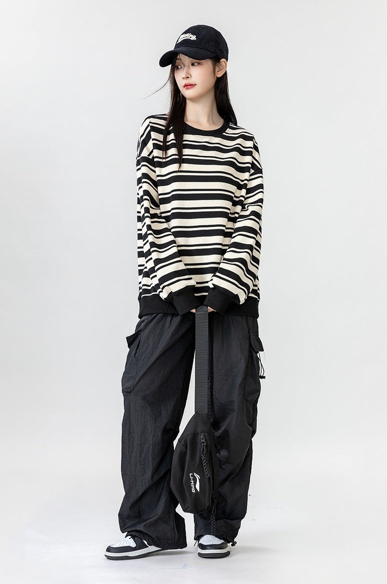 Vintage Striped Crewneck Sweatshirt
