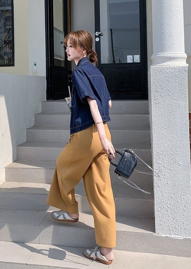 Vintage Striped Denim Three Piece Outfit