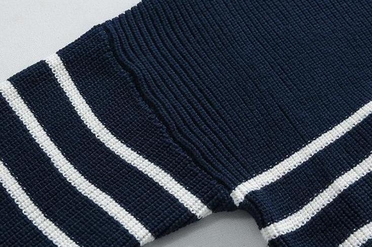 Vintage Striped Knit Pullover Sweater