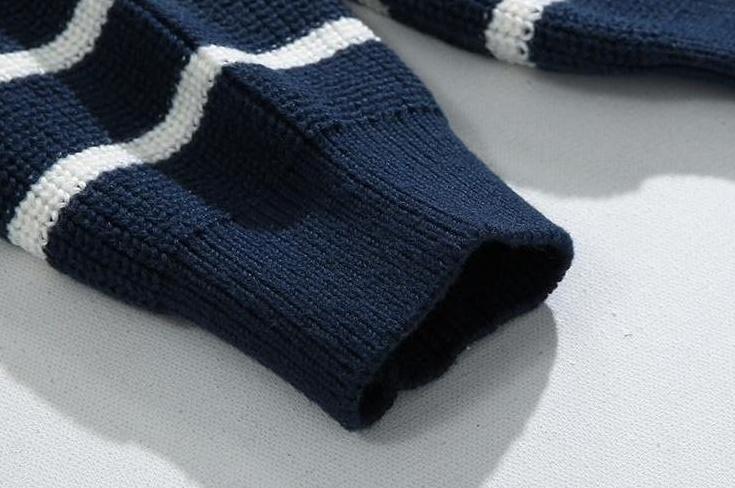 Vintage Striped Knit Pullover Sweater