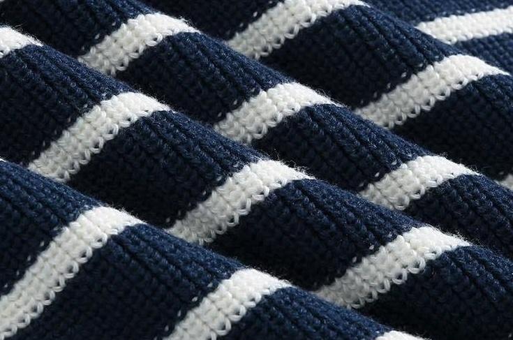 Vintage Striped Knit Pullover Sweater