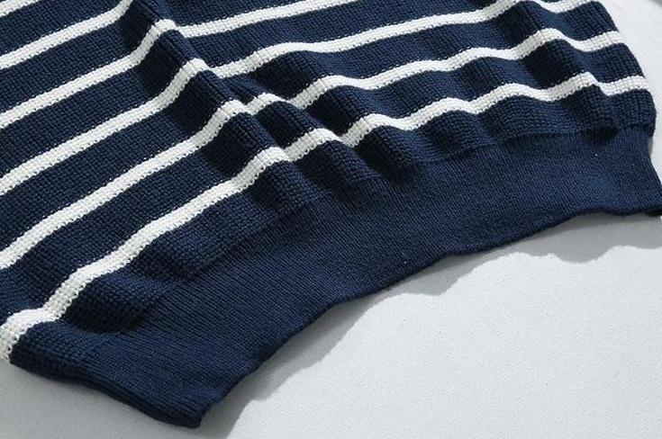Vintage Striped Knit Pullover Sweater