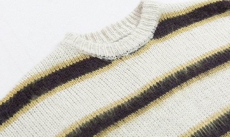 Vintage Striped Knit Sweater