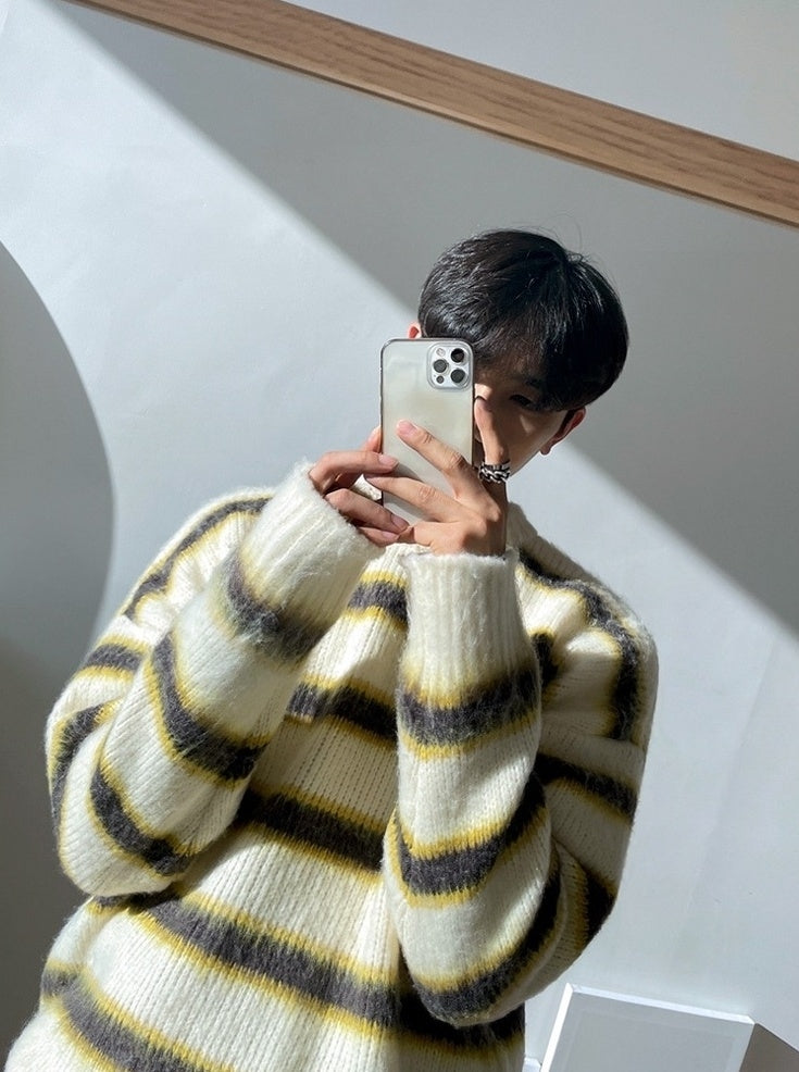 Vintage Striped Knit Sweater