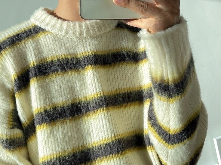 Vintage Striped Knit Sweater