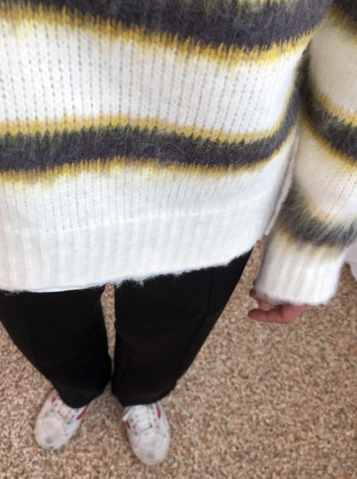 Vintage Striped Knit Sweater