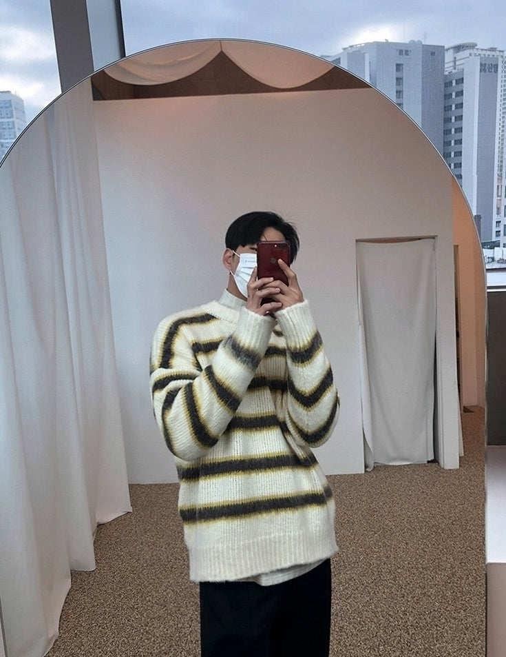Vintage Striped Knit Sweater