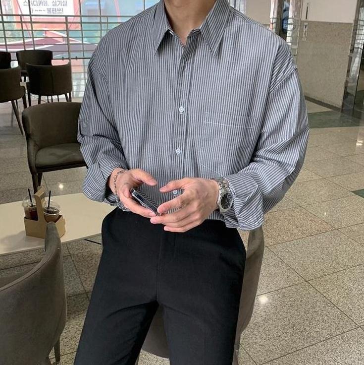 Vintage Striped Relaxed Fit Shirt