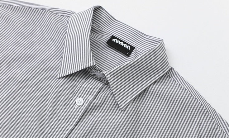 Vintage Striped Short Sleeve Casual Shirt