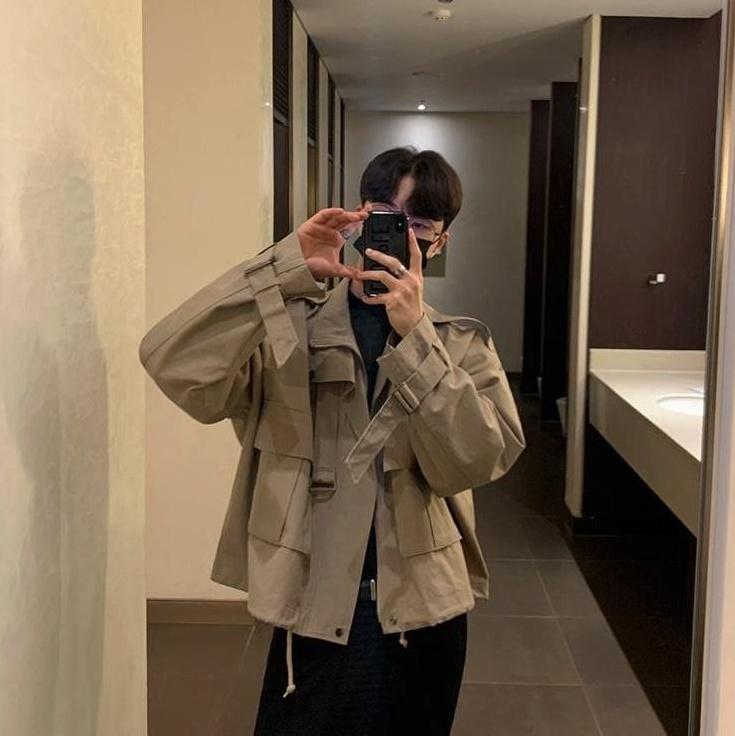 Vintage Style Loose Fit Utility Jacket