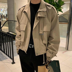 Vintage Style Loose Fit Utility Jacket