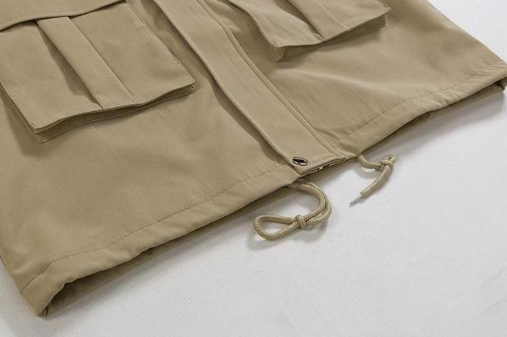 Vintage Style Loose Fit Utility Jacket