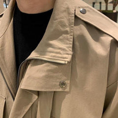 Vintage Style Loose Fit Utility Jacket