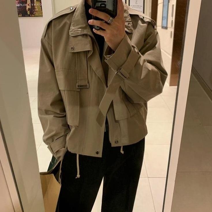 Vintage Style Loose Fit Utility Jacket