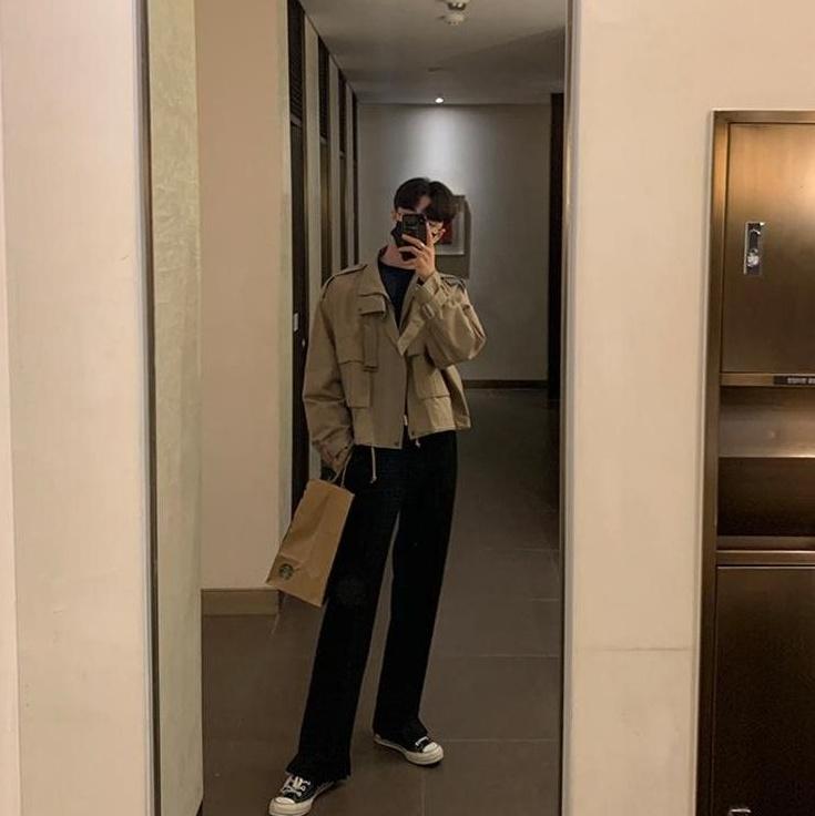 Vintage Style Loose Fit Utility Jacket
